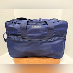 Lands’ End Extra Large Navy Travel Diaper Luggage Bag Carryall Weekender NWOT